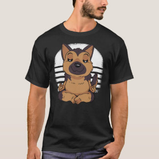 T-shirt Pose de Chien Yoga Méditant Berger Allemand