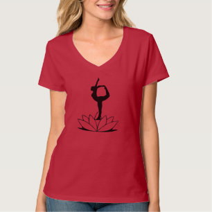 T-shirt Pose de la danseuse - Yoga T Shirts femmes