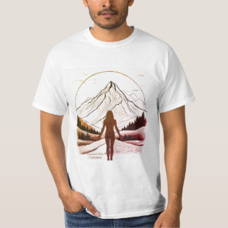 T-shirt Pose de montagne Yoga Dégradé Brown