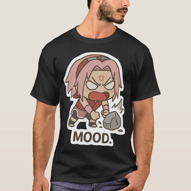 T-shirt Pose de punch en colère Chibi Sakura (mode Sakura  (Devant)