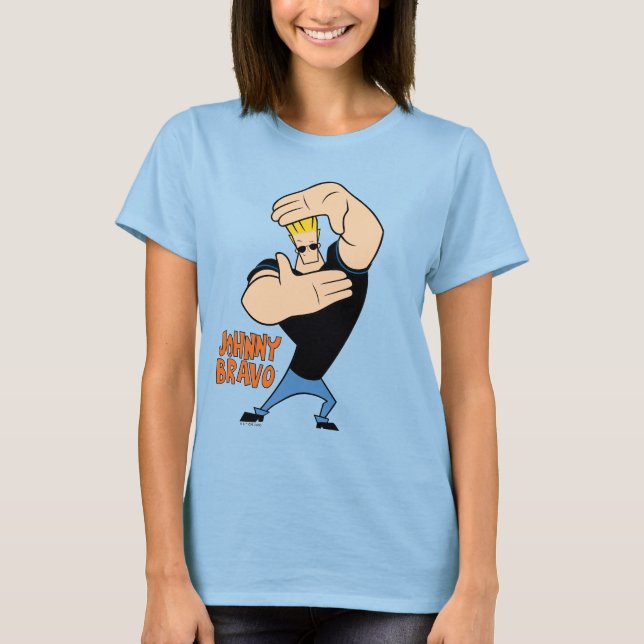 T-shirt Pose de trame photo Johnny Bravo (Devant)