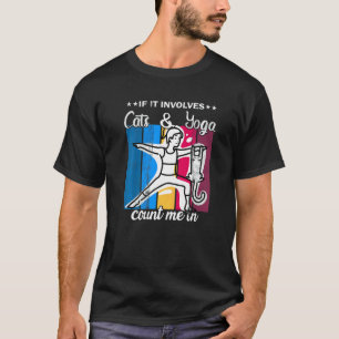 T-shirt Pose de yoga de chat Temps de yoga