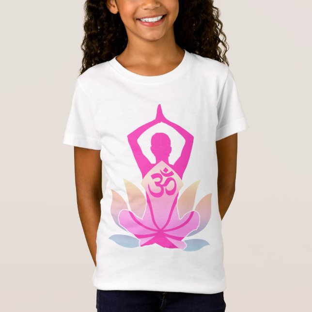 T-Shirt Pose de yoga de l'OM Lotus (Devant)