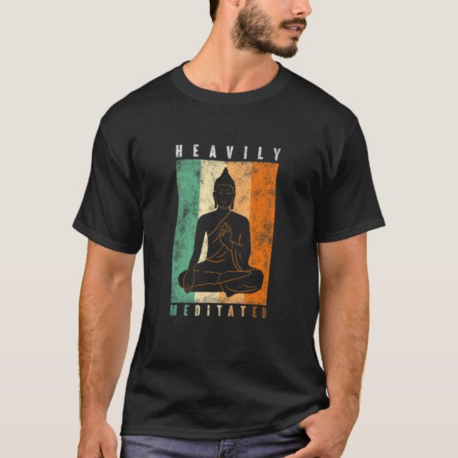 T-shirt Pose de Yoga fortement méditée (Devant)
