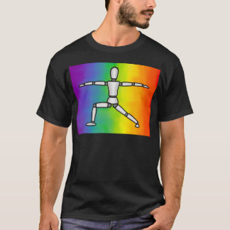 T-shirt Pose de yoga Rainbow Warrior 2