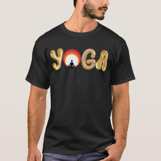T-shirt Pose de yoga relaxante Conception de pleine consci