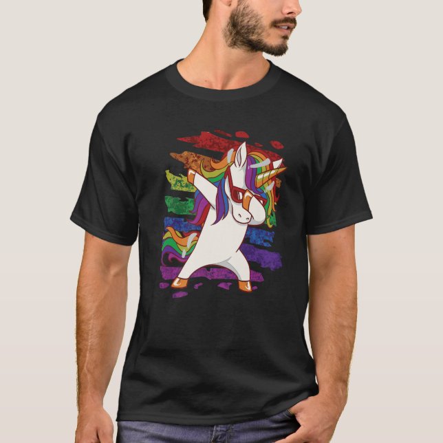T-shirt Pose d'épandage de licorne (Devant)