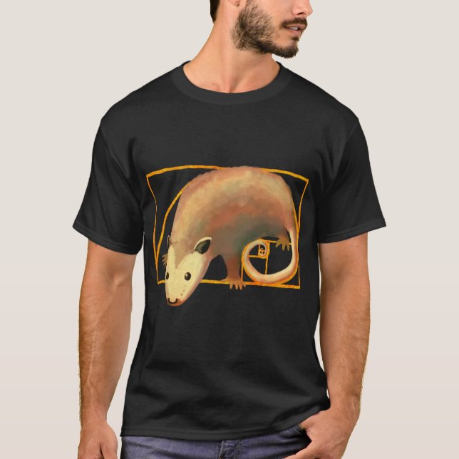 T-shirt Pose d'Opossum Spiral Fibonacci en Ratio Or Sp (Devant)