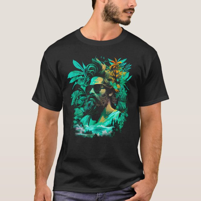 T-shirt Poseidon Mythologie grecque Neptune Beach (Devant)