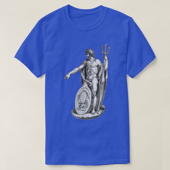 T-shirt Poseidon Trident Grec Dieu Mythologie (Design devant)