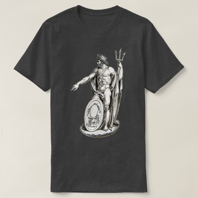 T-shirt Poseidon  Trident Greek God Mythology  (Design devant)
