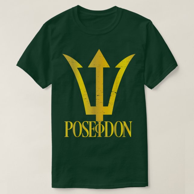 T-shirt Poseidon Trident Symbole de puissance de la Grèce  (Design devant)