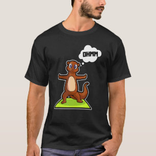 T-shirt Poses de yoga de loutre de poisson Sport Gymnastiq
