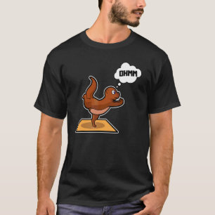 T-shirt Poses de yoga de loutre de poisson Sport Gymnastiq