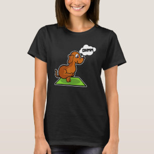 T-shirt Poses de yoga de teckel Sport Gymnastique Ohmmm Cœ