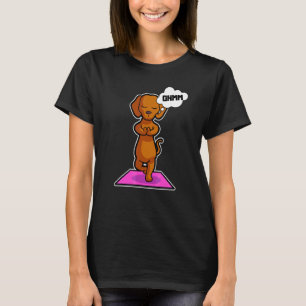 T-shirt Poses de yoga pour teckel Sport Gymnastique Ohmmm