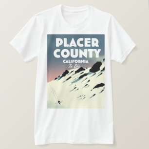 T-shirt poseur de ski du comté de Placer Californie