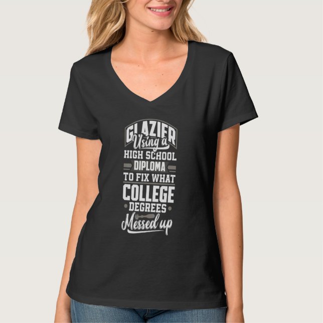 T-shirt Poseur de vitres Pun 1 (Devant)