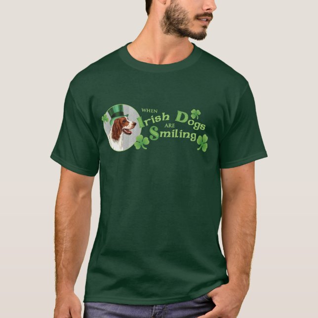 T-shirt Poseur rouge du jour de St Patrick et blanc (Devant)