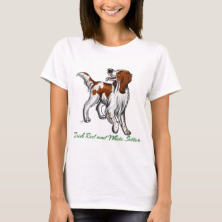T-shirt Poseur rouge et blanc irlandais