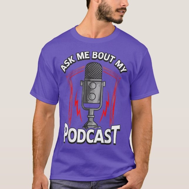 T-shirt Posez-Moi Bout Mon Podcast Awesome Podcasting Host (Devant)