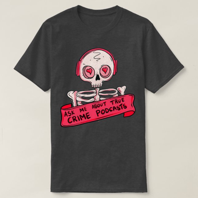 T-shirt Posez-moi des questions sur les vrais podcasts cri (Design devant)