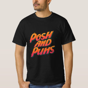 T-shirt "Posh et Puns - Witty et Stylish