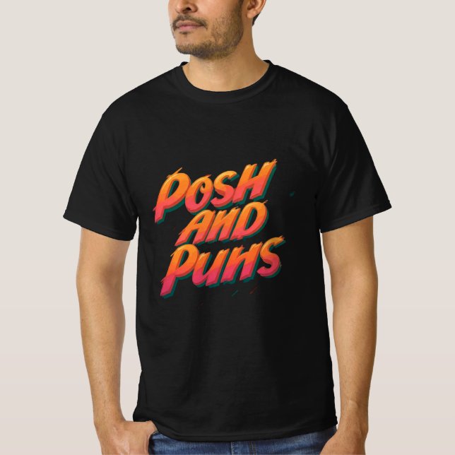 T-shirt "Posh et Puns - Witty et Stylish (Devant)