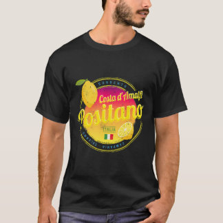 T-shirt Positano Costa d'Amalfi Lemon Italie Vintage Amalf