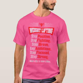 T-shirt Positif Brave Ambitieux Fort Musculation