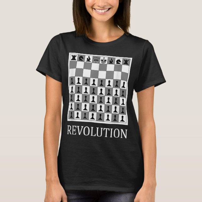 T-shirt Position de départ des échecs Révolution vers le c (Devant)