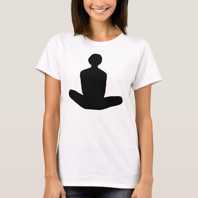 T-shirt Position de Lotus dans le graphique noir (Devant)