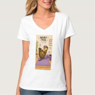 T-shirt Position du bateau totalement relaxante, lilas fon