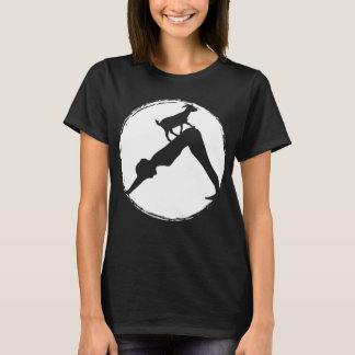 T-shirt Position du chien en bas du yoga de chèvre - étudi