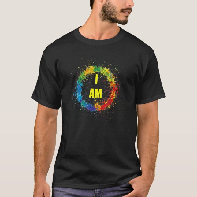 T-shirt Positive Energy I AM Universe Family Friends Teach (Devant)