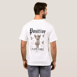 T-Shirt Positive Explore Imprimé au Dos