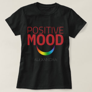 T-shirt Positive Mood Eyes Smile Rainbow Red GAY Nom LGBT