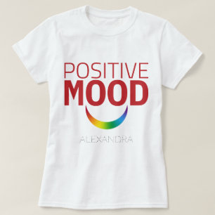 T-shirt Positive Mood Eyes Smile Red Rainbow LGBT GAY Name