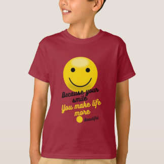T-shirt Positive Smiley Quote Design – You Make Life More 
