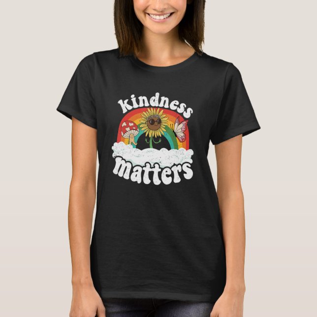 T-shirt Positive Sped Teacher Anti Bullying Rainbow Kindne (Devant)