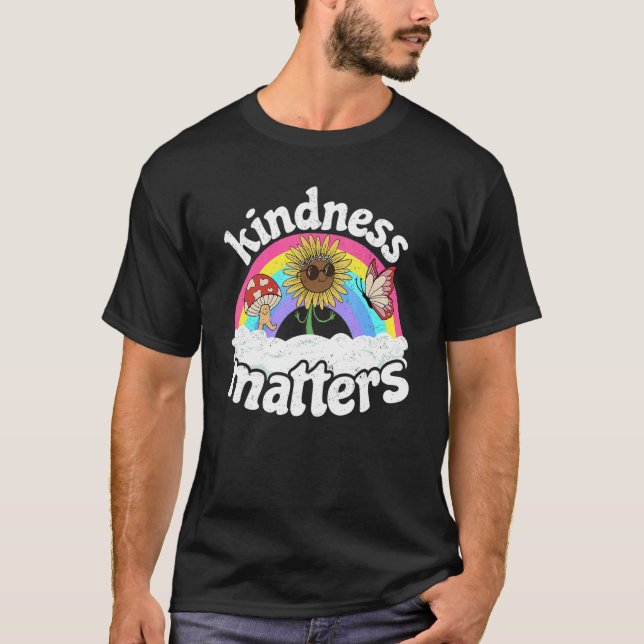 T-shirt Positive Sped Teacher Anti Bullying Rainbow Kindne (Devant)