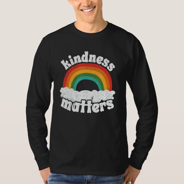 T-shirt Positive Sped Teacher Anti Bullying Rainbow Kindne (Devant)