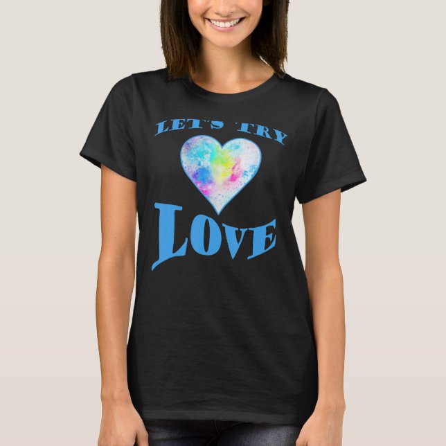 T-shirt Positivité des devis inspirationnels Essayons d'ai (Devant)