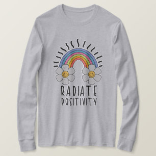 T-shirt Positivité du rayonnement   Arc-en-ciel coloré et 