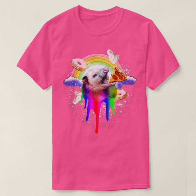 T-shirt Possum arc-en-ciel (Design devant)