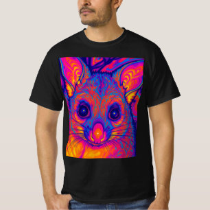 T-shirt possum australien à queue touffue psychédélique
