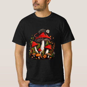T-shirt Possum Champignons Cottagecore Opossum esthétique