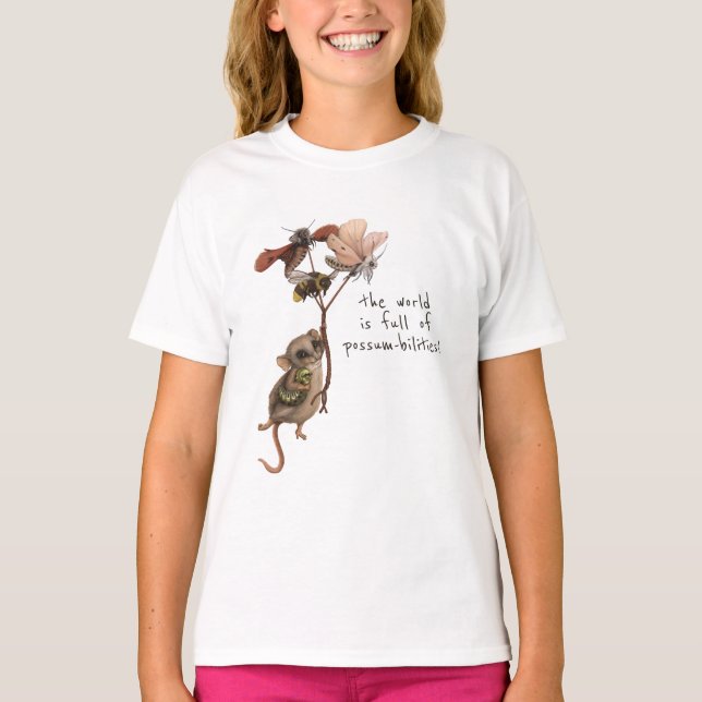 T-shirt Possum en gros et devis d'aventure inspirationnel (Devant)