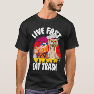 T-shirt Possum Et Raccoon Live Fast Eat Trash Classic TSh