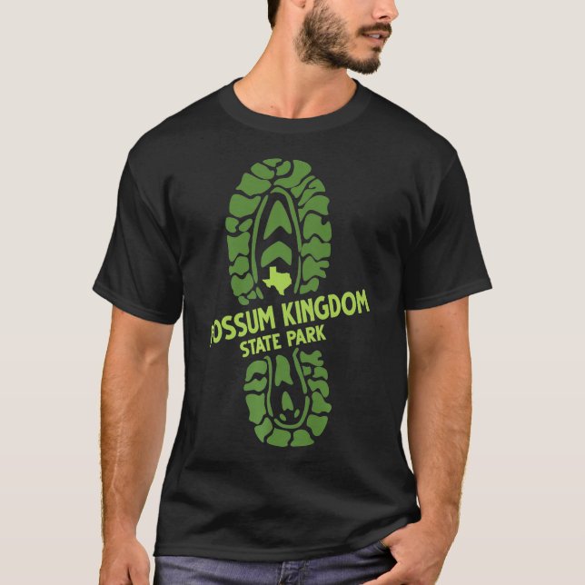 T-shirt Possum Kingdom State Park Teas TX Randonnée Boot P (Devant)